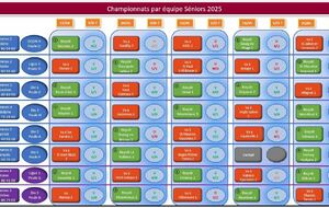 Championnats Séniors : Les résultats de nos équipes