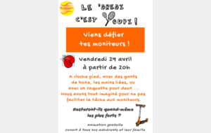 Le 'Dredi c'est Youpi ! Viens défier tes moniteurs