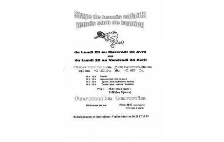 Stage de Pâques