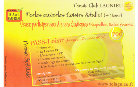 Pass Tennis et journées tennis
