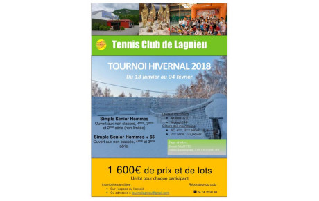 Tournoi d'Hiver du 13 janvier au 04 février 2018