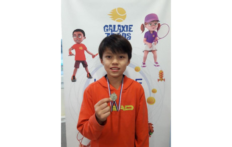 Bastien 3ème du tournoi vert à Miribel