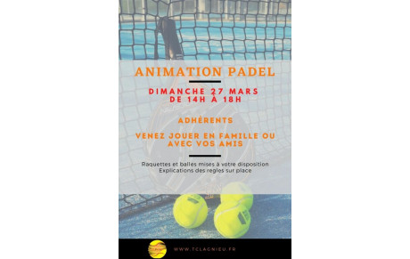 Adhérents : Venez découvrir le padel et amenez vos amis !!