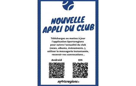 Retrouvez les infos de votre club sur l'application SportsRégions