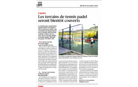 Du nouveau en vue au TC Lagnieu dans la presse